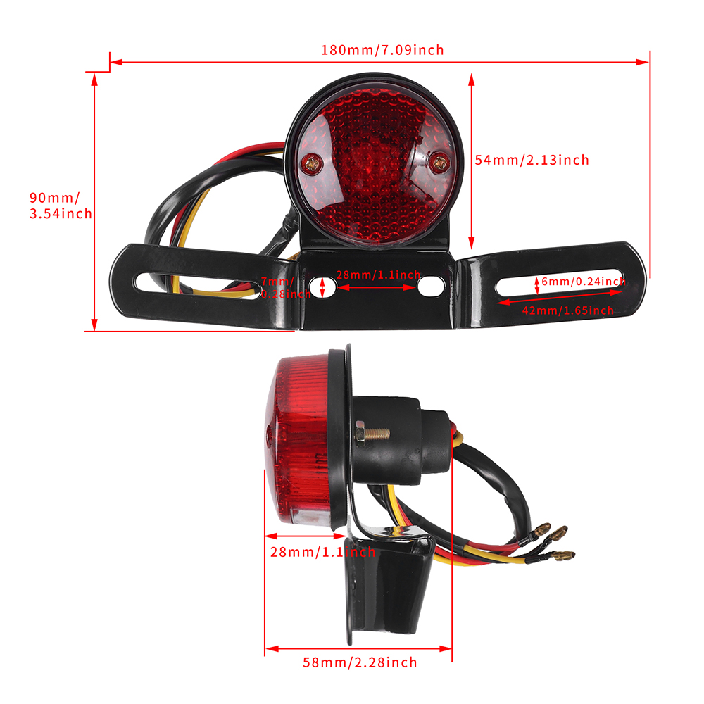 12V 할로겐 모토 리어 라이트 오토바이 테일 브레이크 - Gaming Accessories Rack 리뷰 및 가격